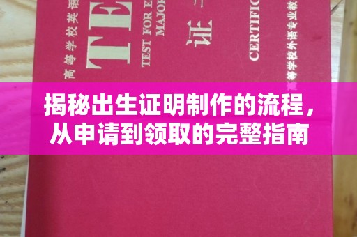 梁园揭秘出生证明制作的流程，从申请到领取的完整指南